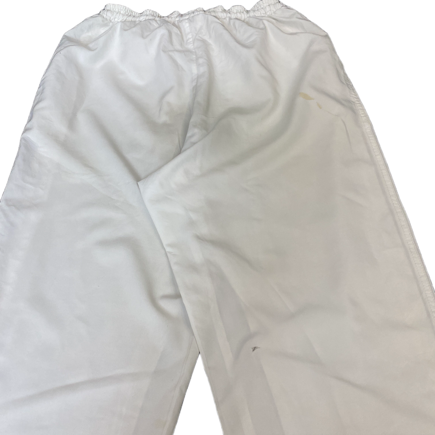 Ellesse Joggers Fits as Womens 25" Waist White Side Zip Drawstring Trousers