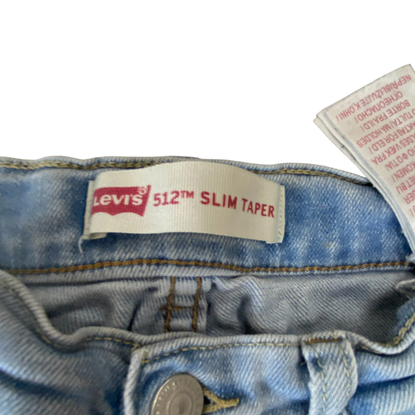 Levi's Jeans Womens 24W 28L Blue Denim Light Wash Mid-Rise 512 Slim Tapered Leg