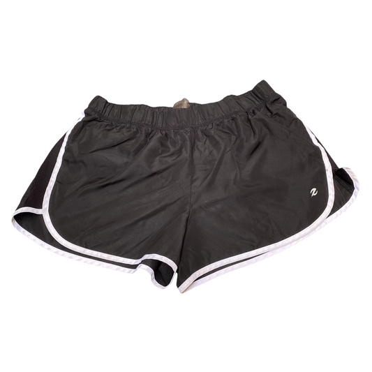 Running Sprinter Shorts Womens 30W Black Side Mesh Elastic Waist Dolphin Hem