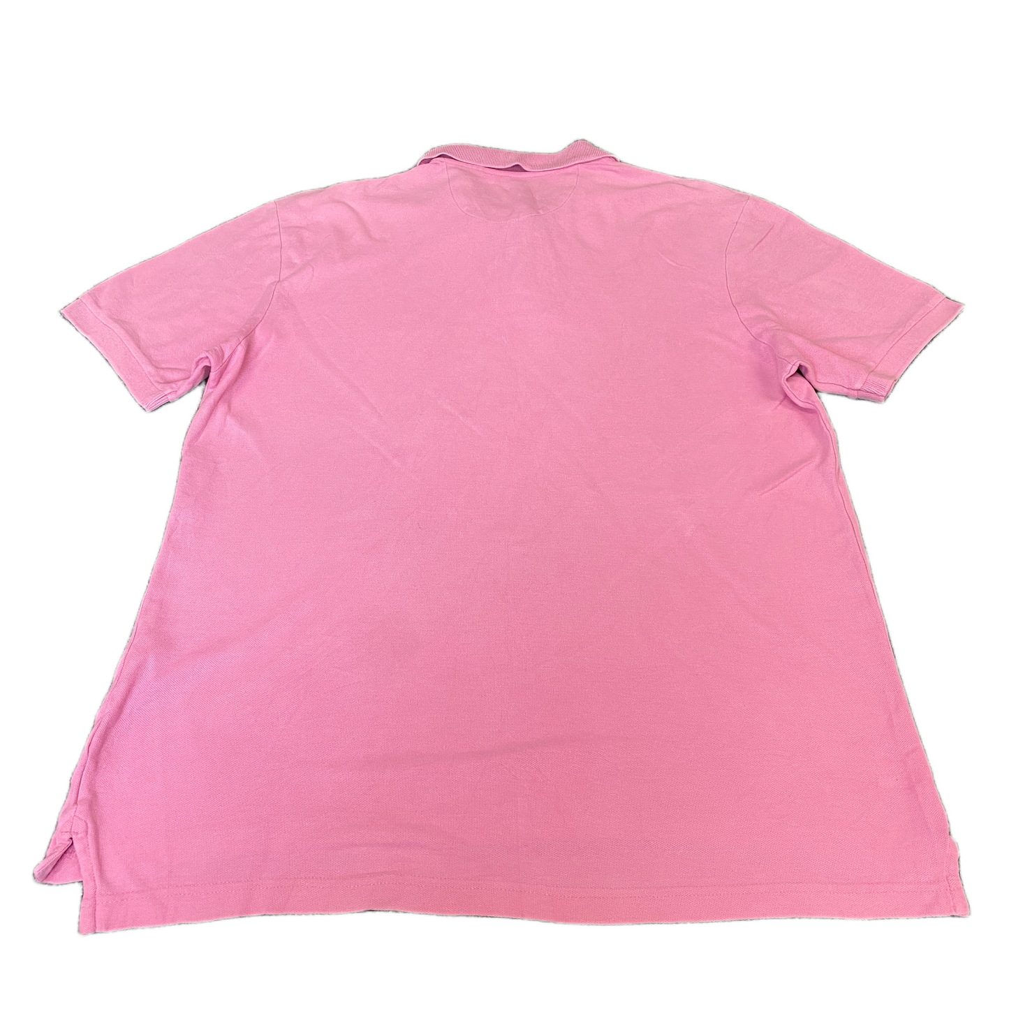 Chaps Polo Shirt Mens Large Pink Golf Performance High Low Slit Collared Popover