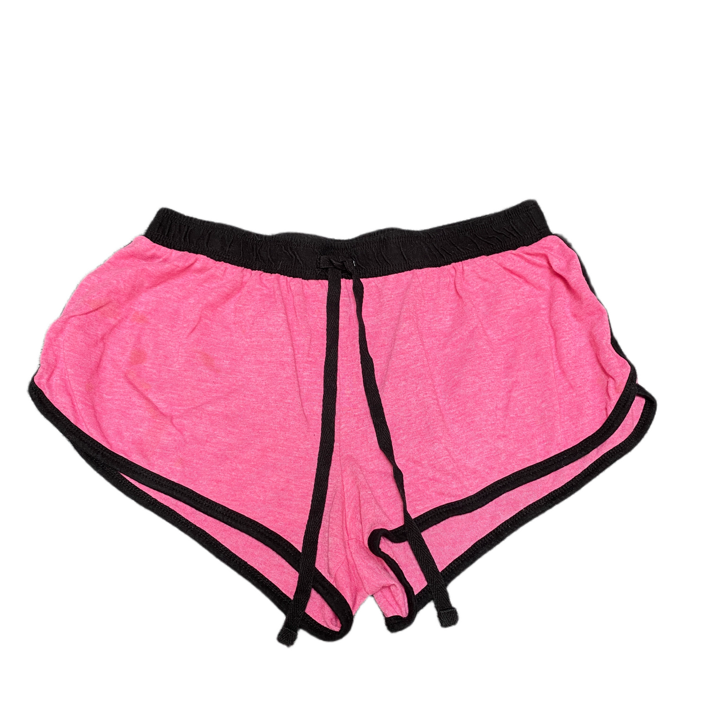 Running Sprinter Shorts Womens S 26" Waist Pink Black Gym Workout Dolphin Hem