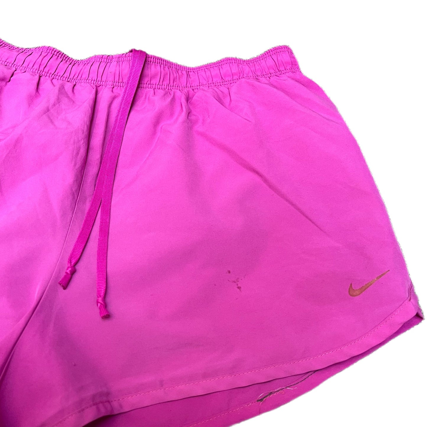 Nike Dri-FIT Athletic Running Shorts Fits as Women XS 27" Waist Pink Dolphin Hem