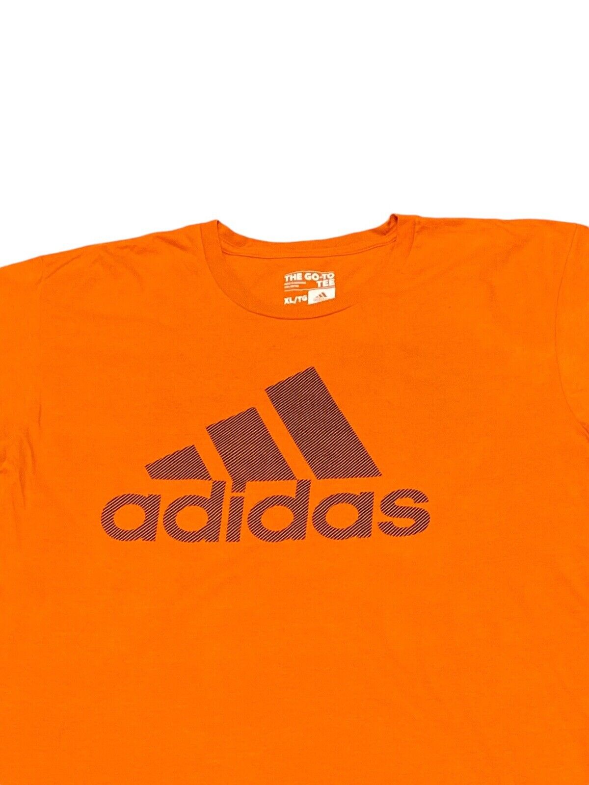 Adidas T-Shirt Orange Mens XL Chest Logo