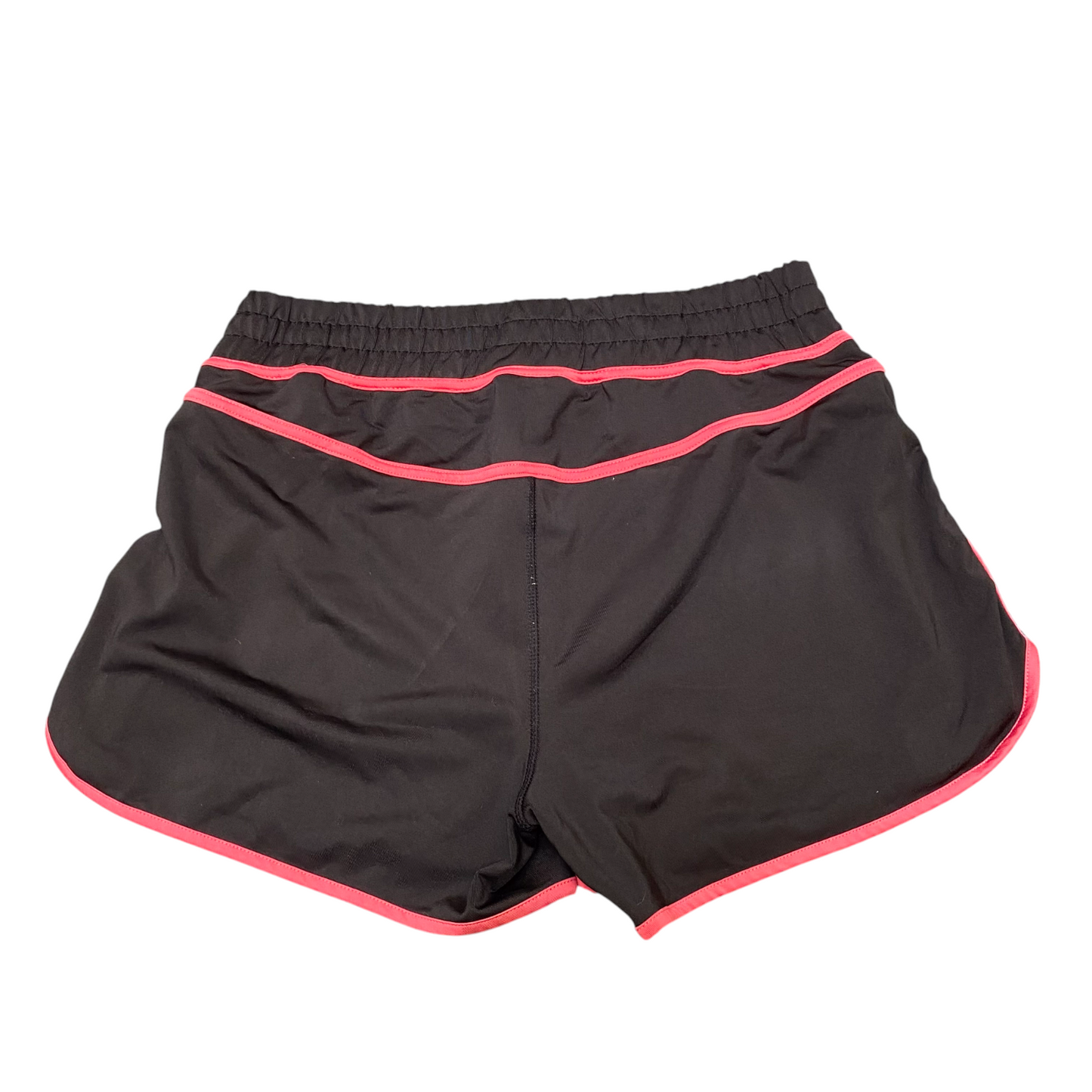 Running Sprinter Shorts Womens Large Black Athletic Elastic Waist Dolphin Hem