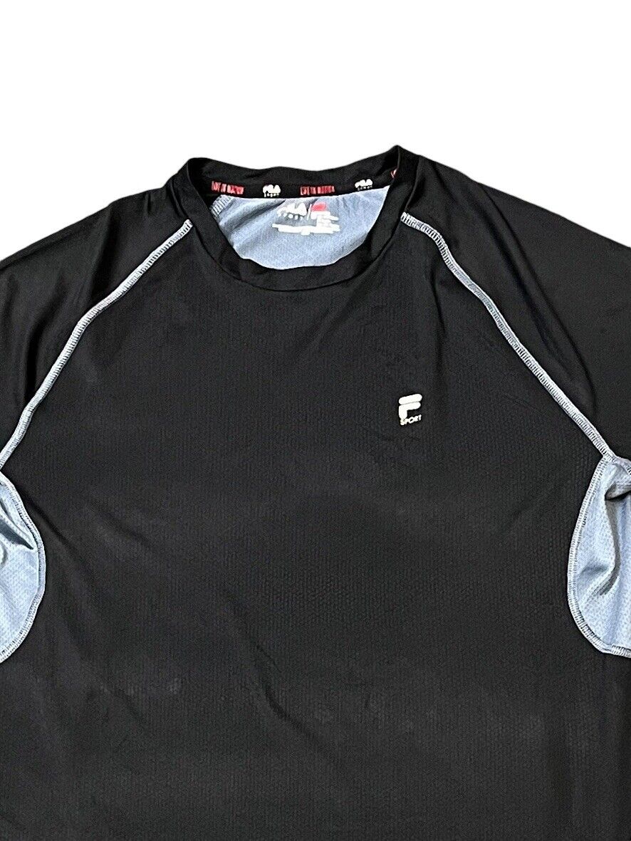 Fila T-Shirt Black Mens M Chest Logo