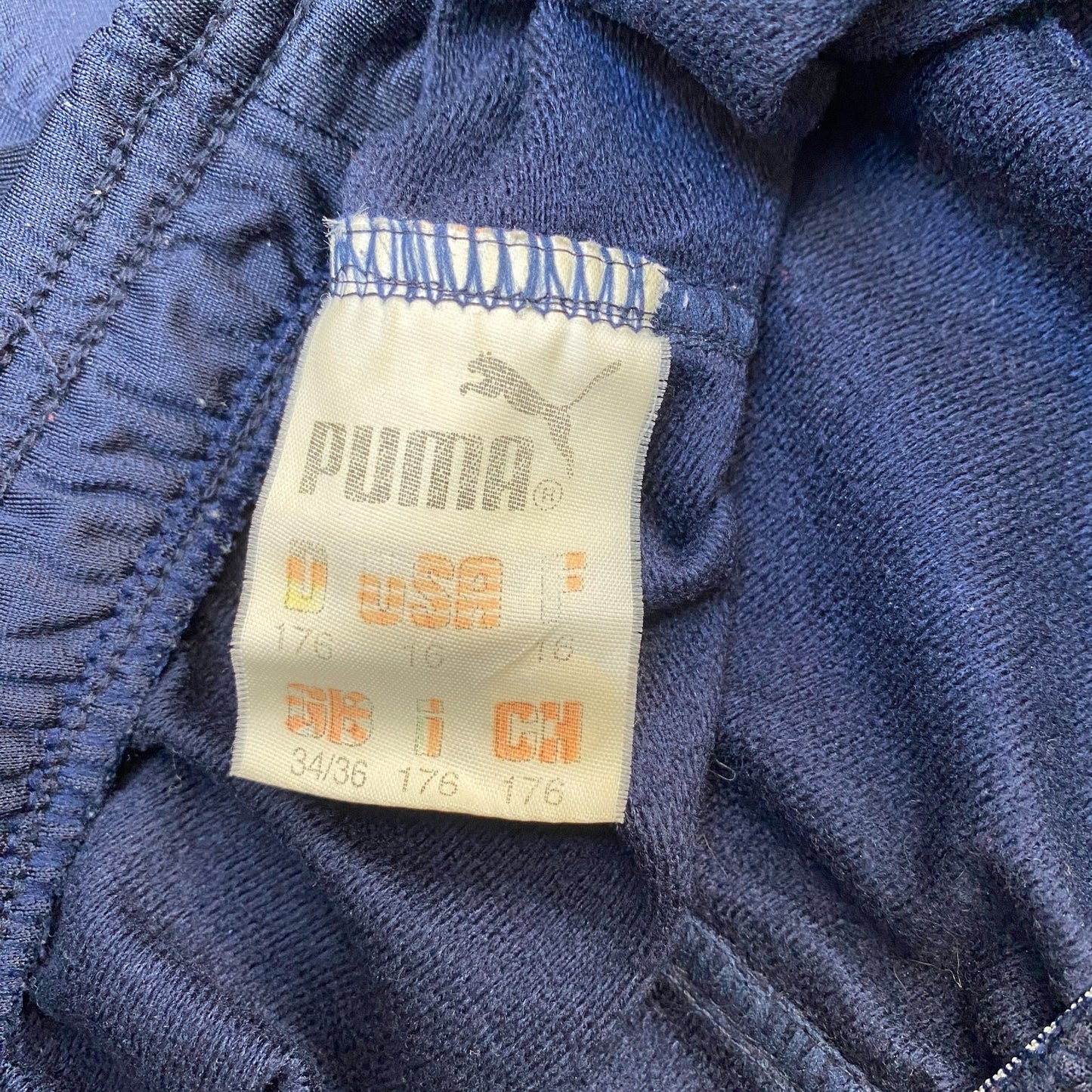 PUMA Track Pants Fits as Mens 26" Waist Blue High Waisted Ankle Zip Trousers
