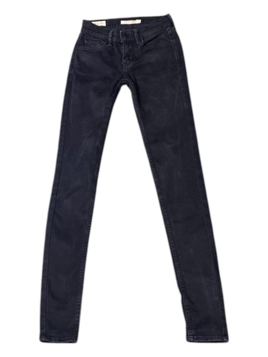 Levi's Jeans Women's 23W 32L Black Denim Dark Wash Stretch Super Skinny Leg
