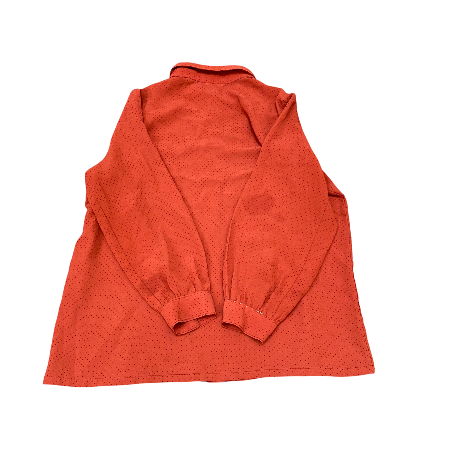 Rip Shirt Top Women M Red Polka Dot Casual Long Sleeve Collared Button Down