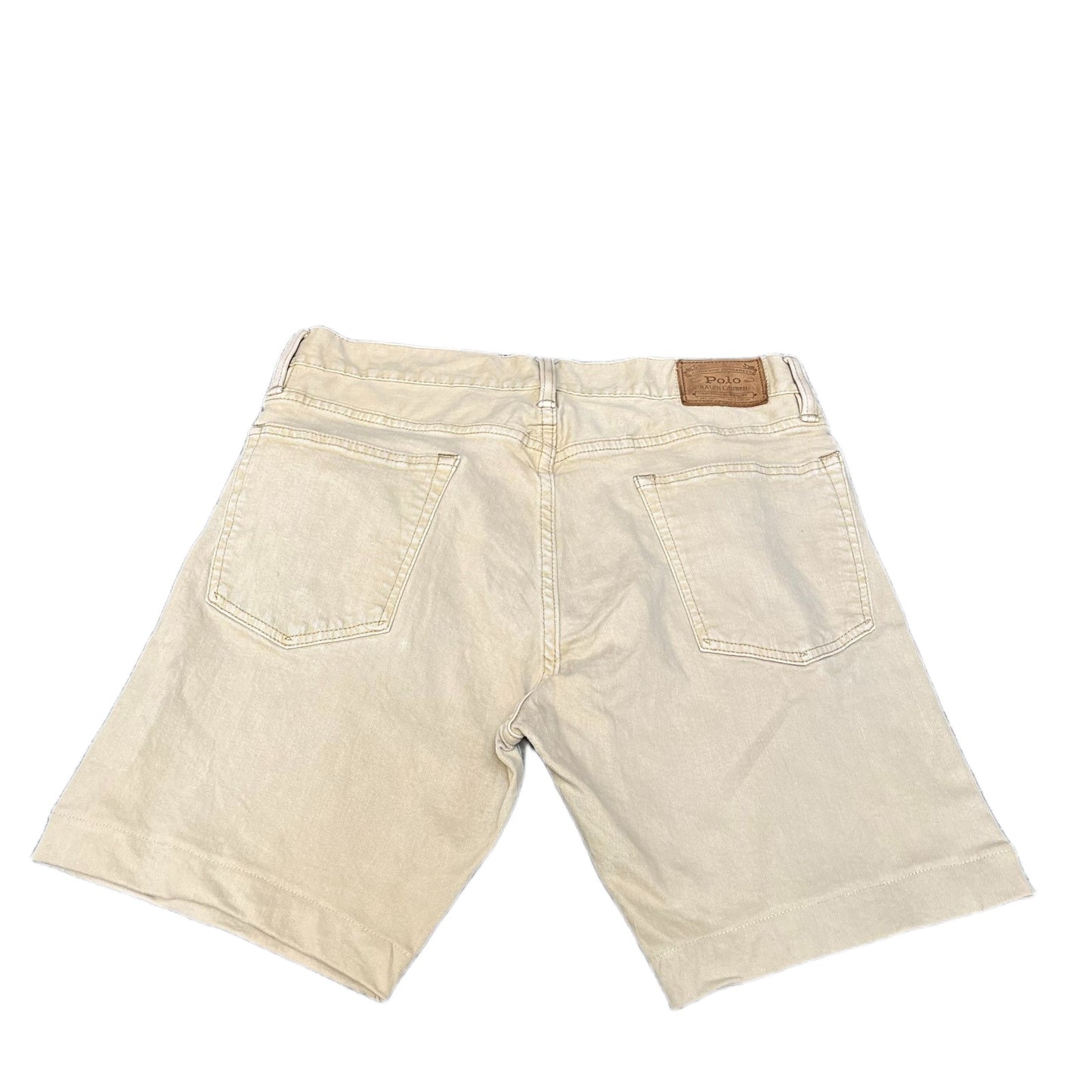 Polo Ralph Lauren Jean Shorts Fits as Men L 33" Waist Tan Denim Classic 5-Pocket