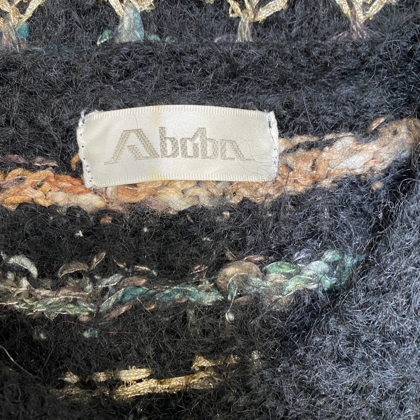 Abuba Cardigan Jumper Womens Medium Colorful Embroidered Abstract Button Front