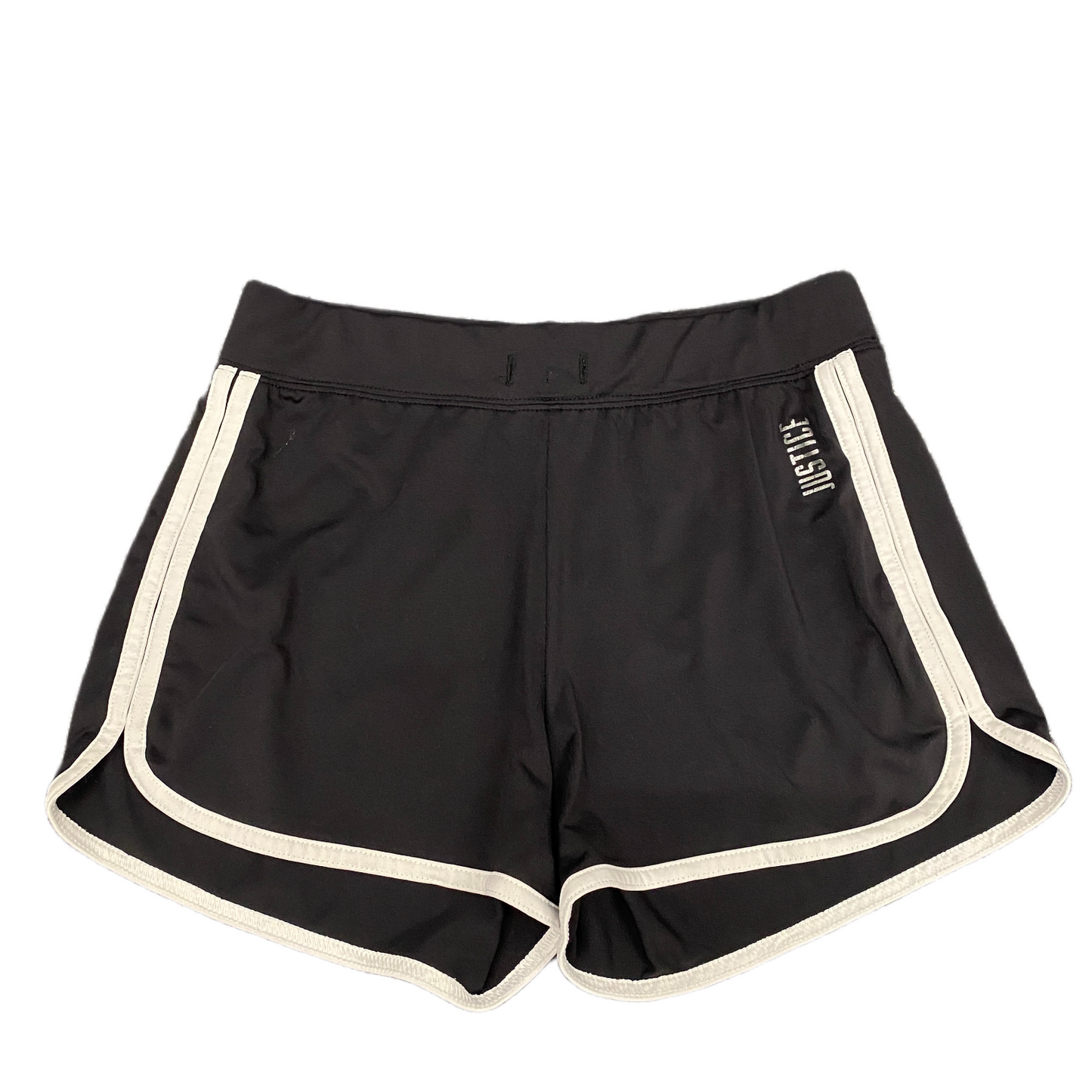 Athletic Shorts Womens Small 24" Waist Black Dolphin Hem Elastic Waist Pull On