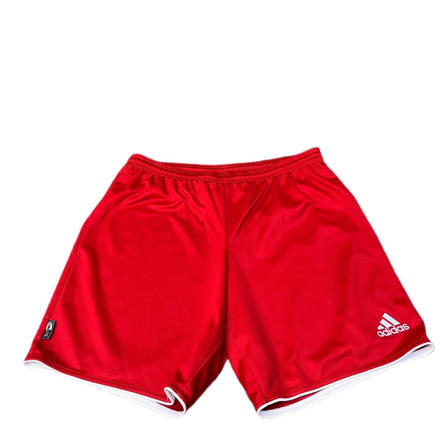 Adidas Climalite Athletic Shorts Mens M 30" Waist Red Gym Training Drawstring