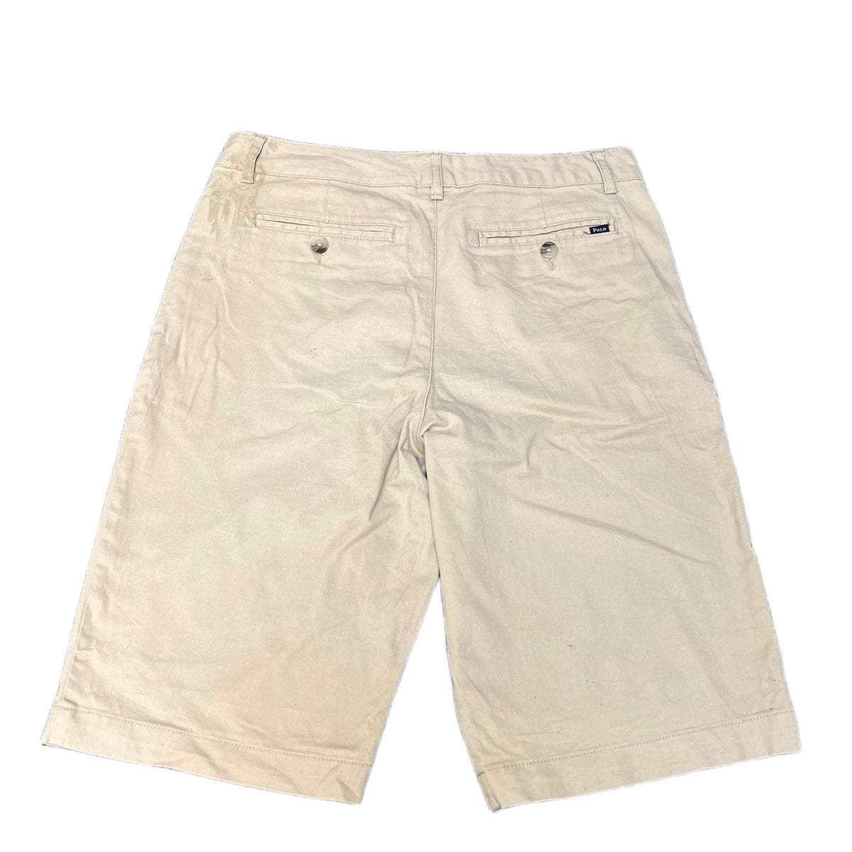 Polo Ralph Lauren Chino Shorts Fits as Womens Small 30" Waist Khaki Flat Front