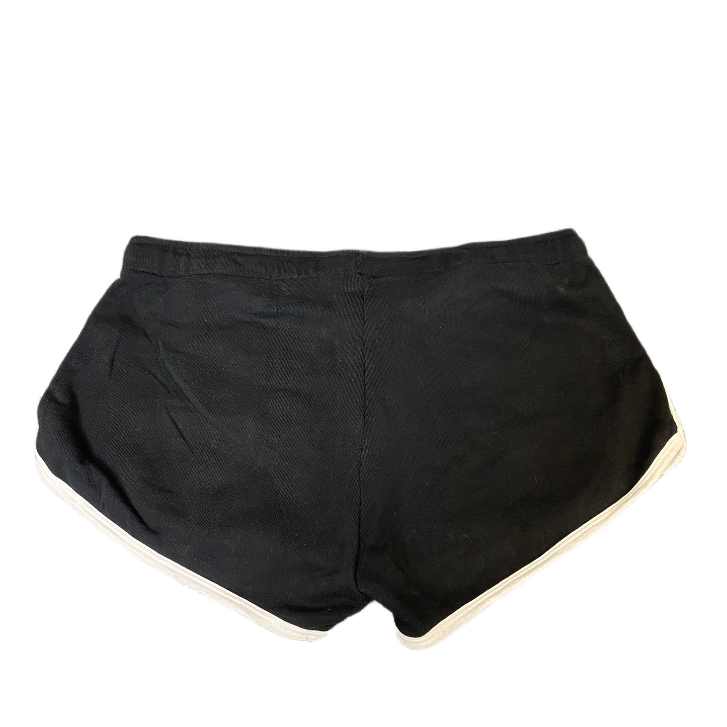 Running Sprinter Shorts Womens M 28" Waist Black White Gym Workout Dolphin Hem
