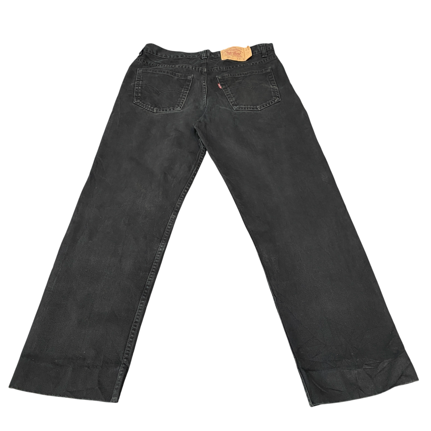 Levi's 501 Jeans Mens 31" Waist Black Premium High Waisted Streetwear Grunge