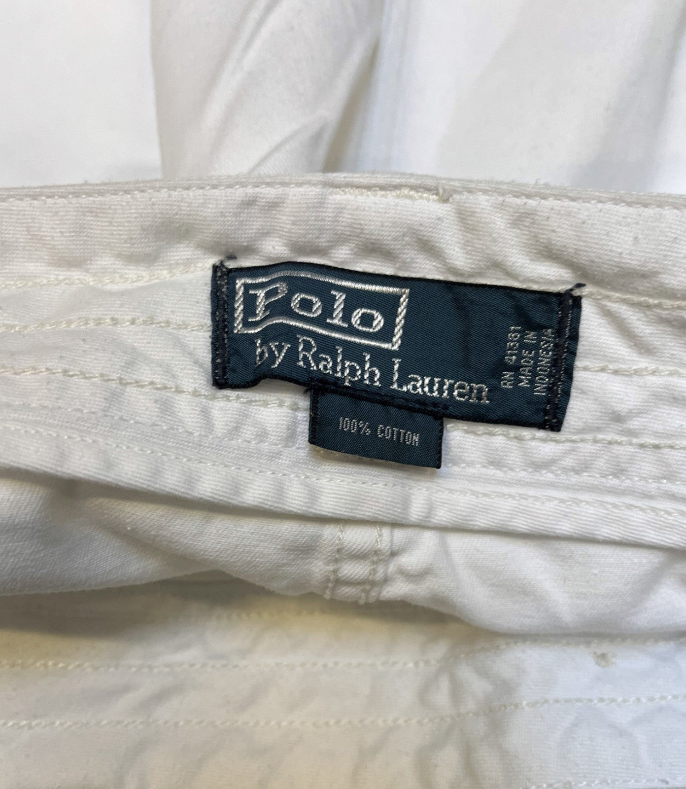 Polo Ralph Lauren Cargo Shorts Fits as Mens XL 45" Waist White Pony Logo Outdoor
