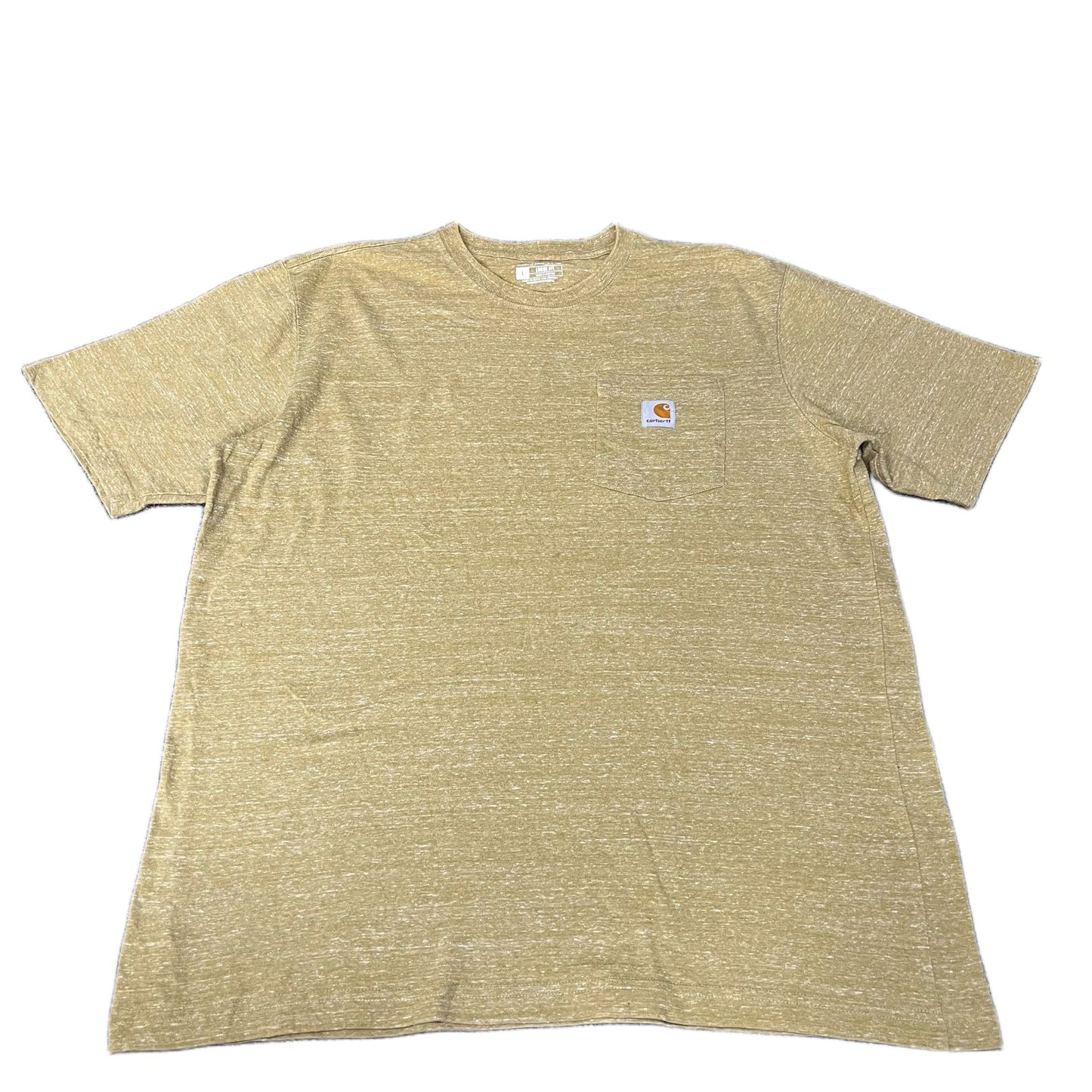 Carhartt Pocket T-Shirt Mens L Gold Heather Loose Fit Short Sleeve Summer Tee