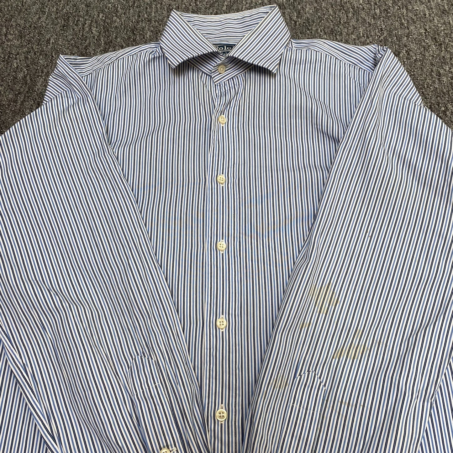 Polo Ralph Lauren Formal Shirt Mens M Blue Regent Classic Fit Button Down