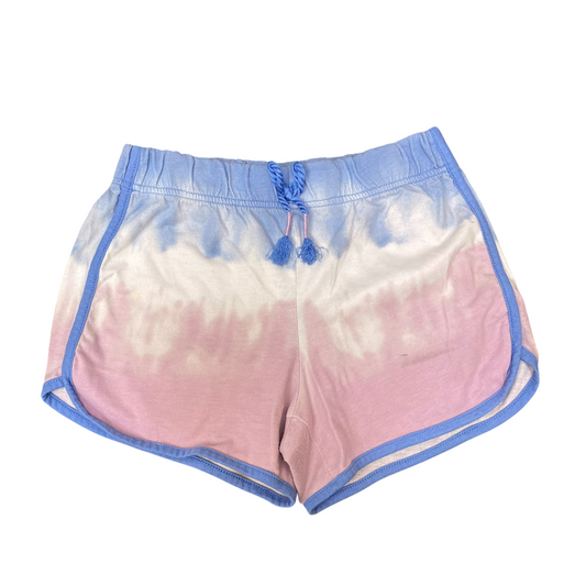 Sprinter Shorts Womens S Blue Pink Tie Dye Running Athletic Comfort Drawstring