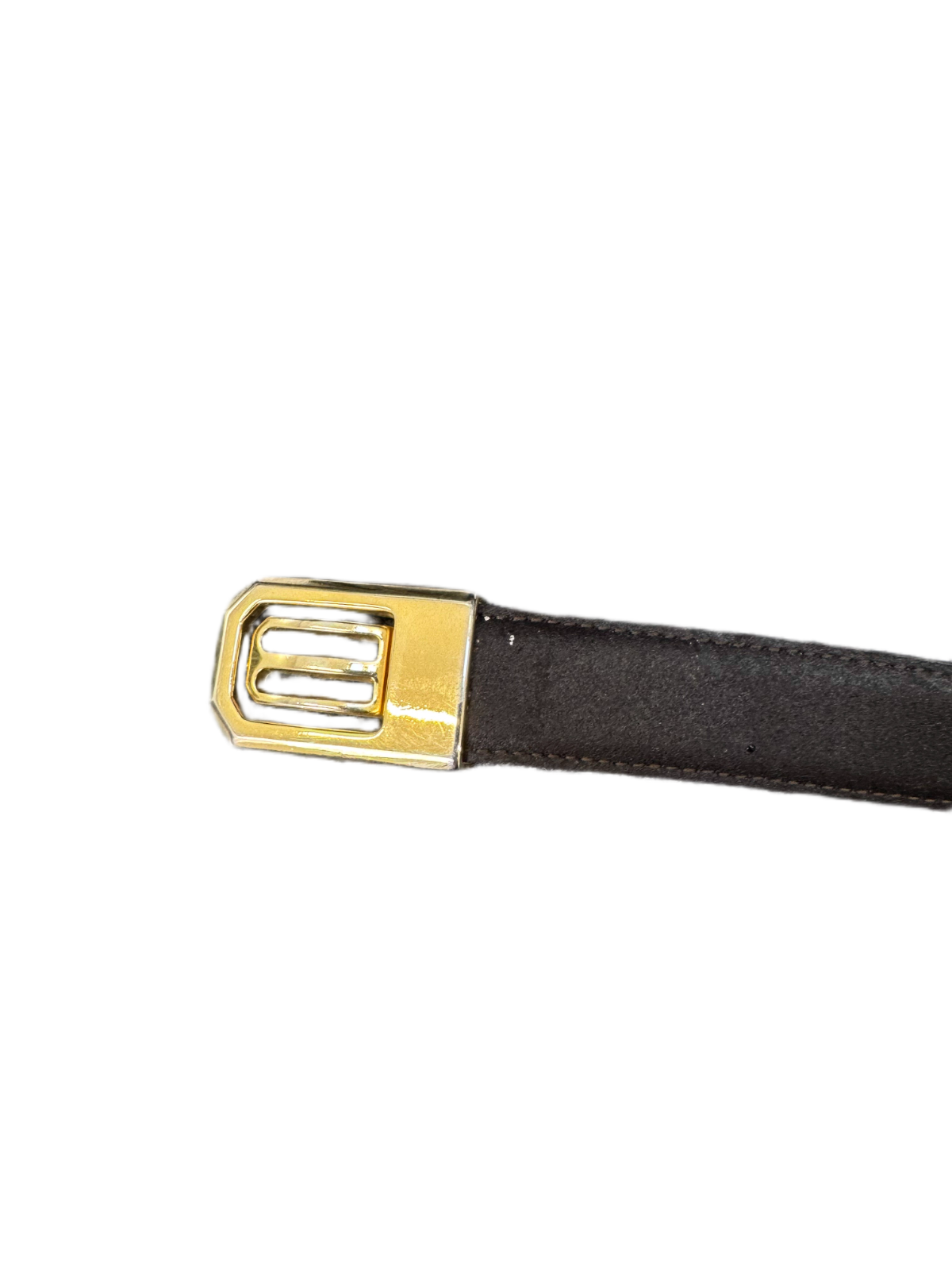 Waist Belt Men Black Brown Leather Adjustable Gold Tone Buckle 40 inches