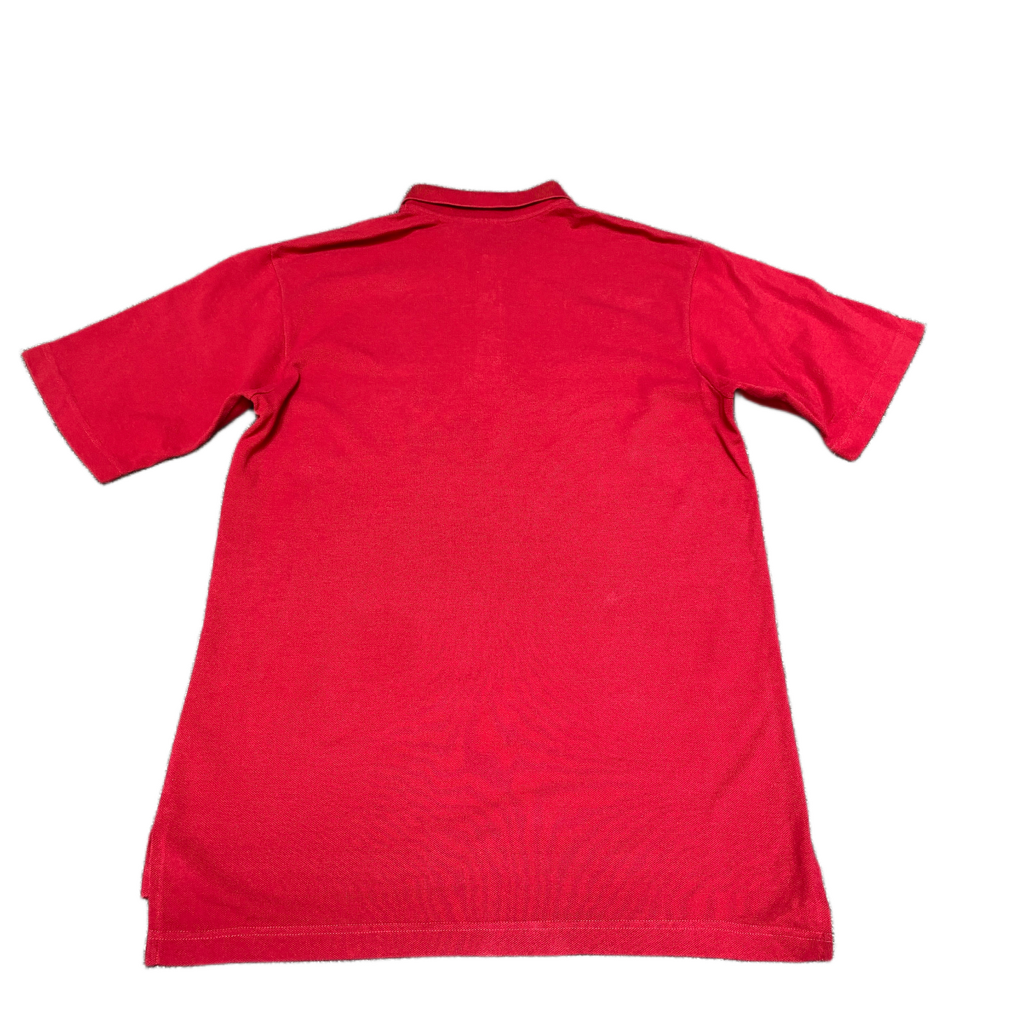 Adidas Originals Polo Shirt Mens Small Red Golf Performance Hi Low Slit Popover