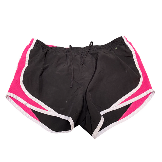 Arizona Running Sprinter Shorts S Black Pink Elastic Waist Drawstring Athletic