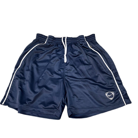 Vtg Nike Athletic Shorts Men XS 28" Waist Navy White Piping Gym Training Workout