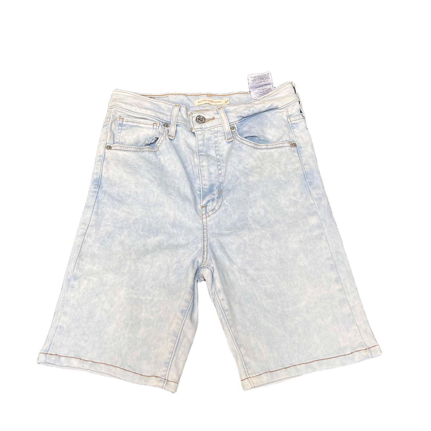 Levi's Mile High Super Skinny Denim Shorts Fits as Womens S 26" Waist Light Wash