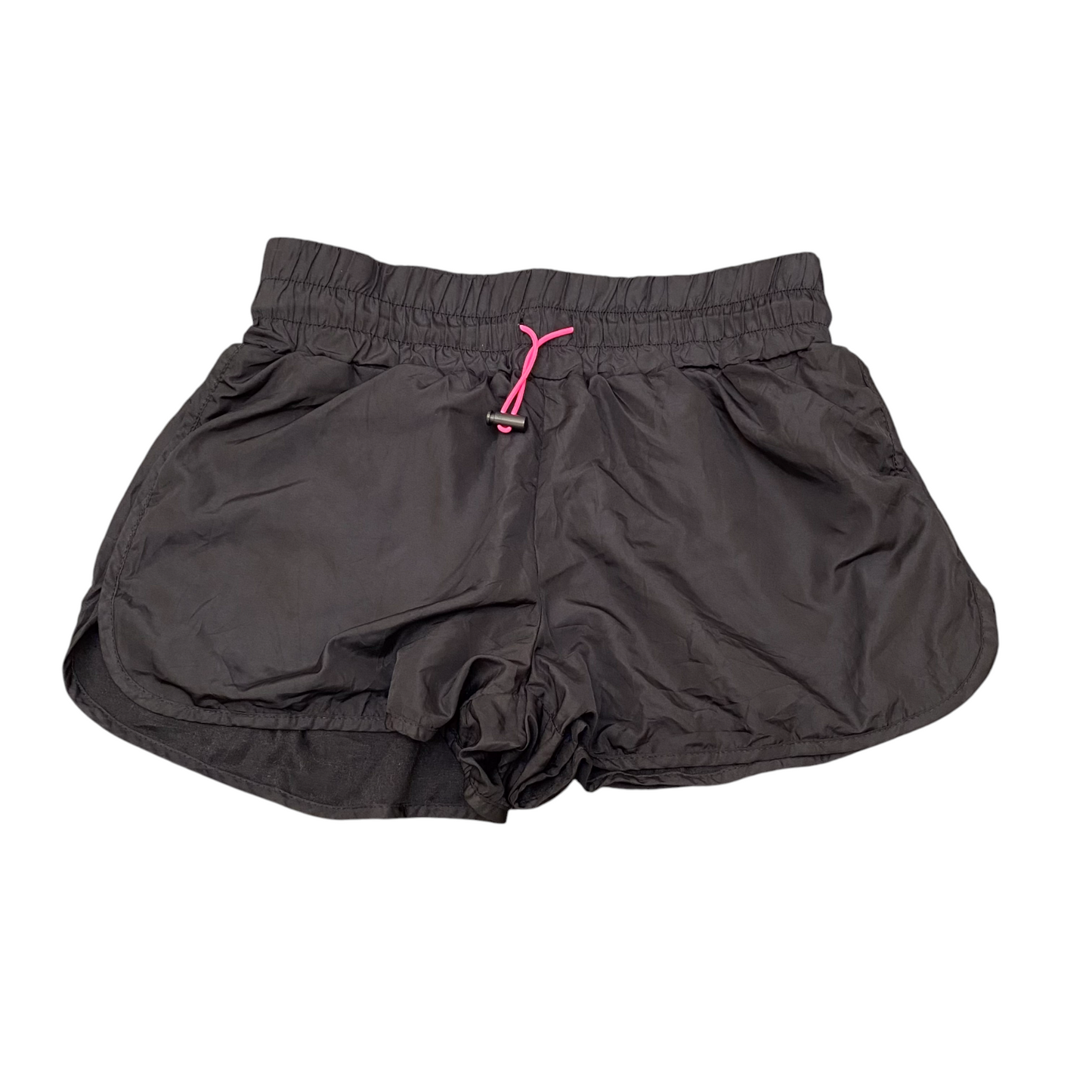 Running Sprinter Shorts Womens Medium Black Stretch Elastic Waist Drawstring