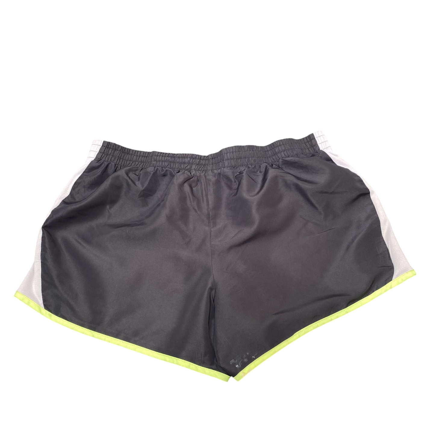 Running Sprinter Shorts Women Large Black Athletic Fit Elastic Waist Dolphin Hem