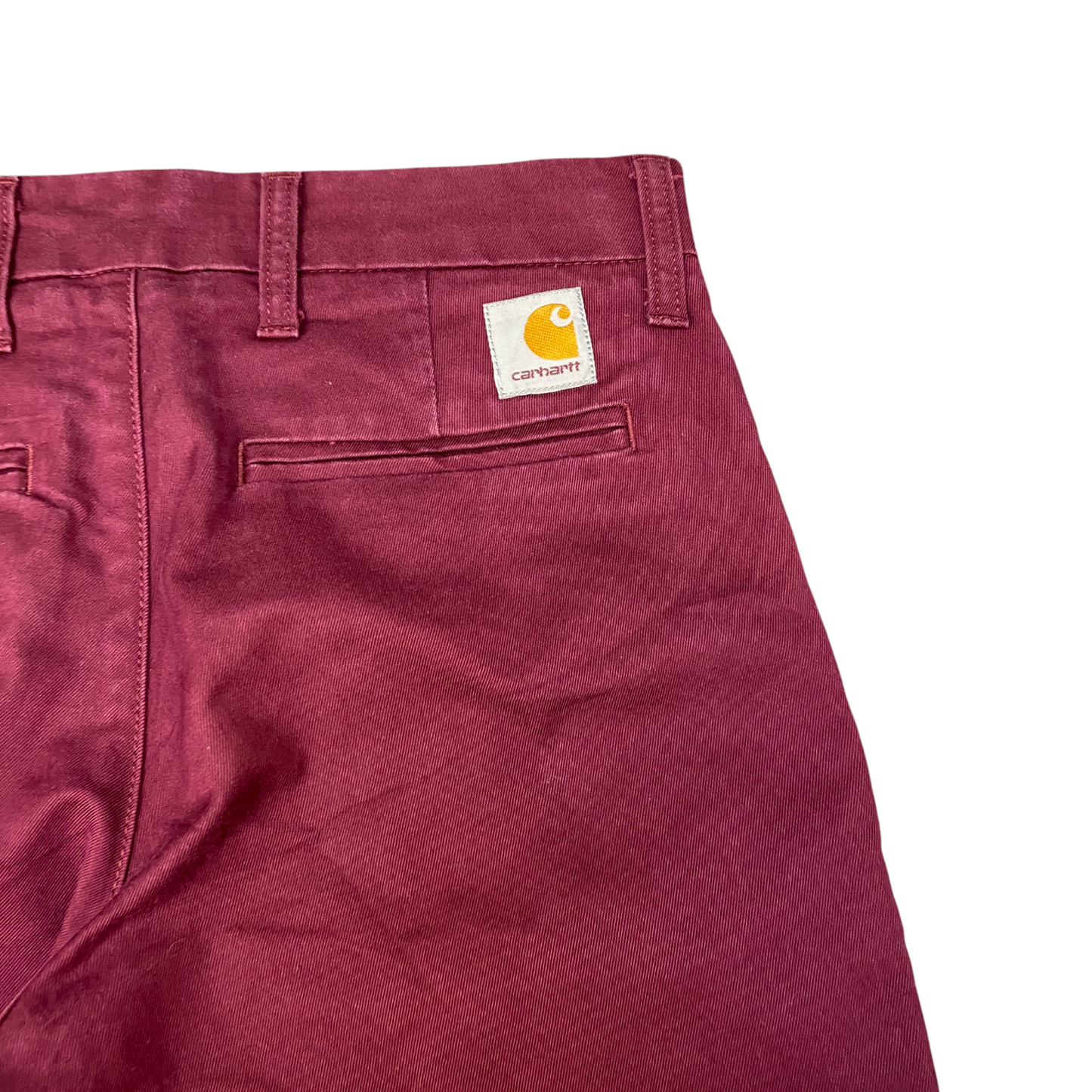 Carhartt Sid Pants Womens Medium Burgundy Workwear Stretch Flat Front Slim Fit