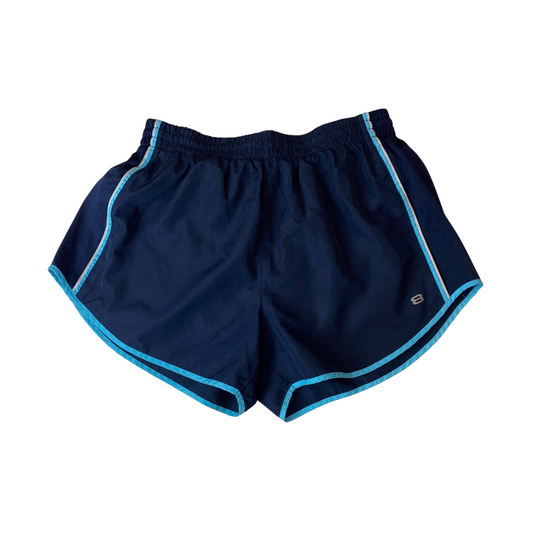 Layer 8 Sprinter Shorts Womens M Blue Quick Dry Running Drawstring Performance