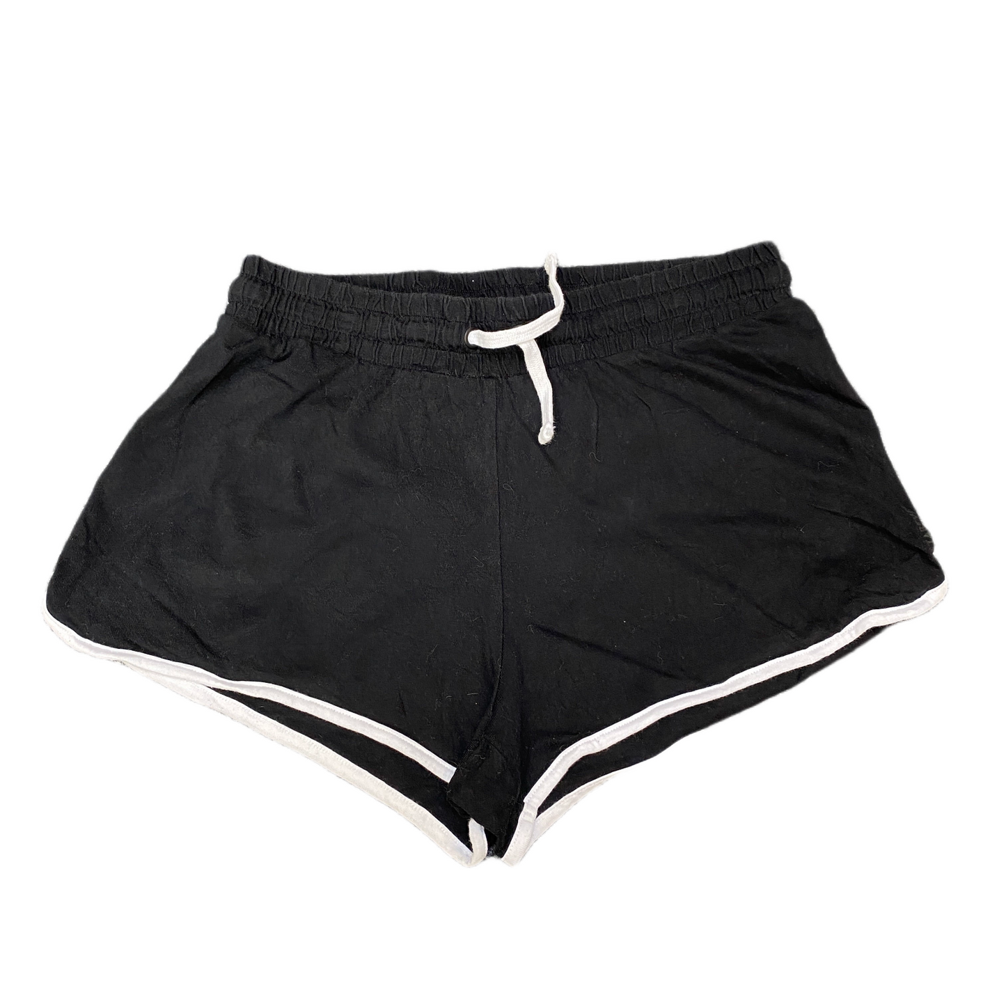 Running Sprinter Shorts Womens S 27" Waist Black Athletic Workout Dolphin Hem