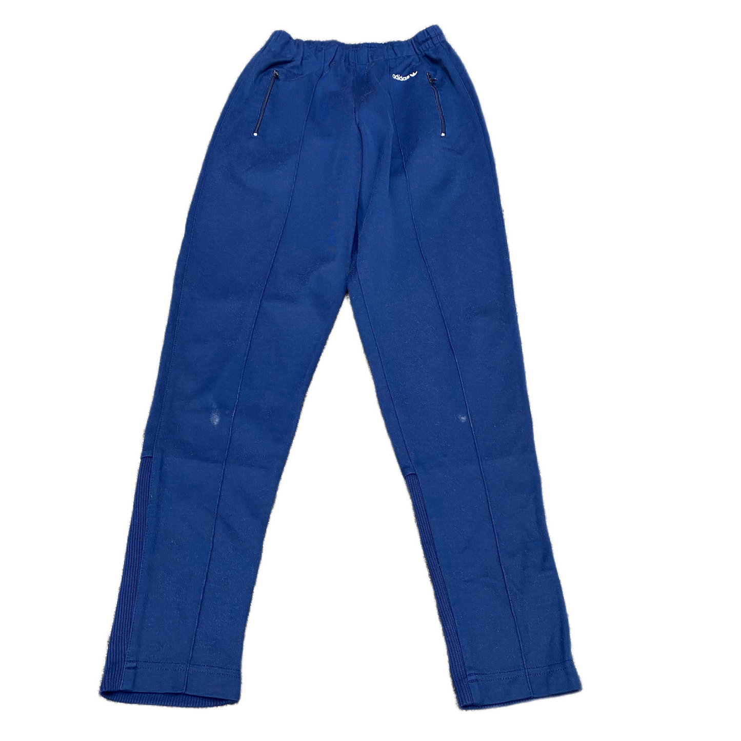 Adidas Joggers Fits as Women 24" Waist Blue Running Gym Training Pull On Trouser