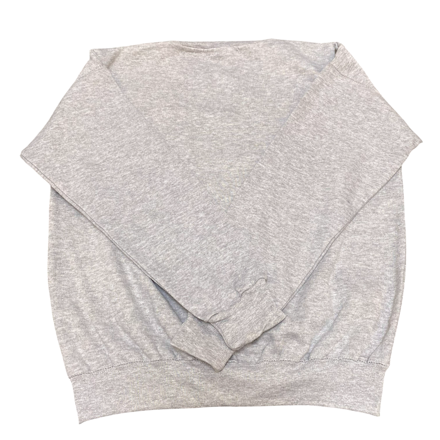 Nike Reworked Sweatshirt Mens Medium Grey Embroidered Spellout Logo Crew Neck