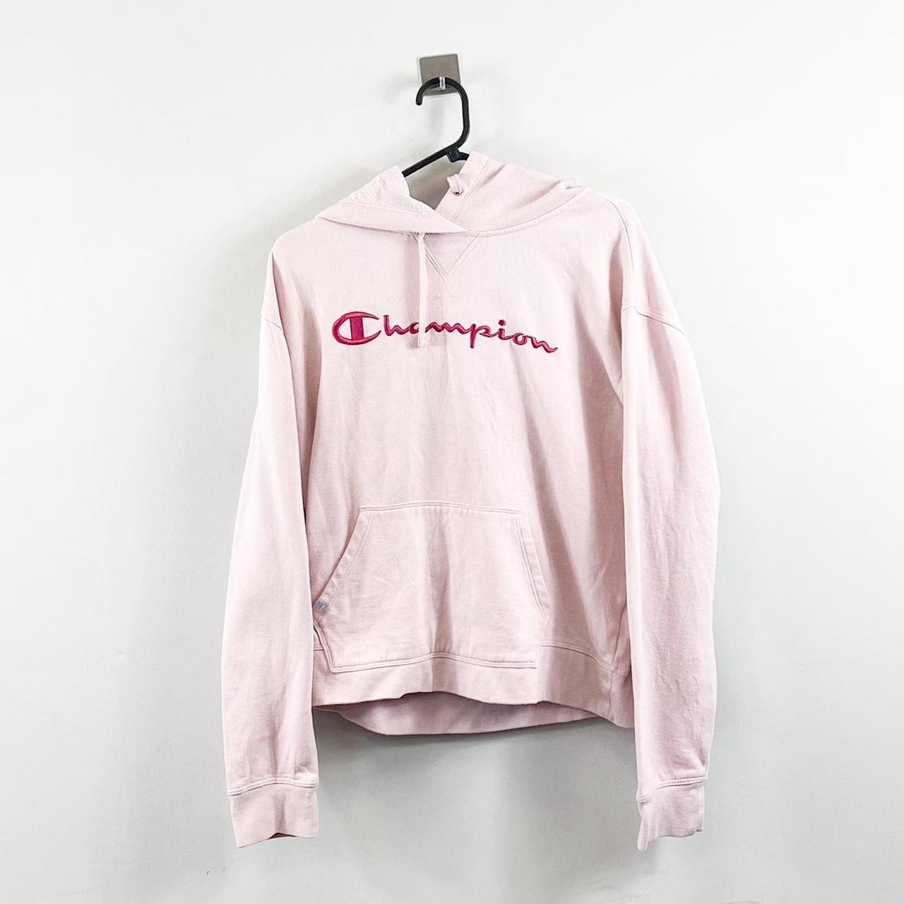 Vintage Champion Embroidered Hoodie Pink Women’s L