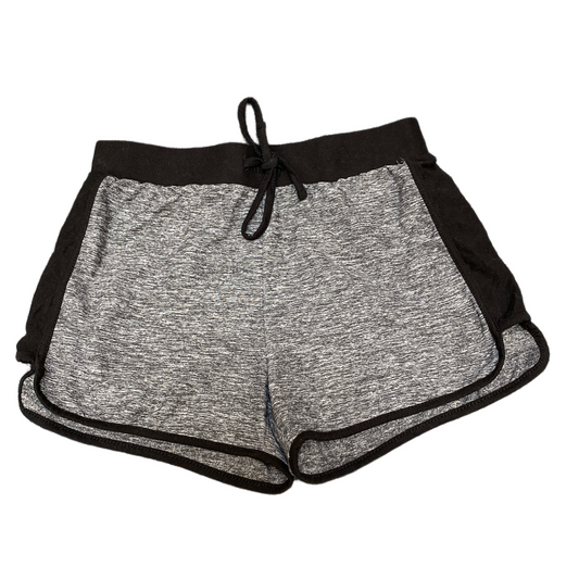 Running Sprinter Shorts Womens S 26" Waist Grey Black Athletic Gym Dolphin Hem