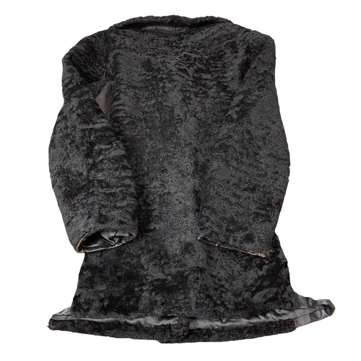 Pelz-bekleidung Faux Fur Coat Womens Medium Black Soft Cozy Warm Notch Collar