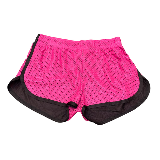 Running Shorts Womens Small Pink Mesh Elastic Waist Dolphin Hem Athletic Fit