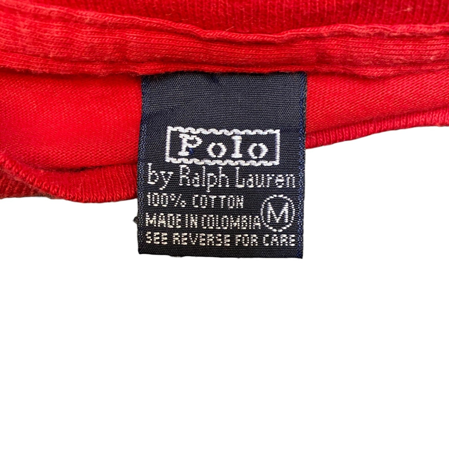Ralph Lauren T-Shirt Womens M Red Chest Pocket Short Sleeve Crew Neck Pullover