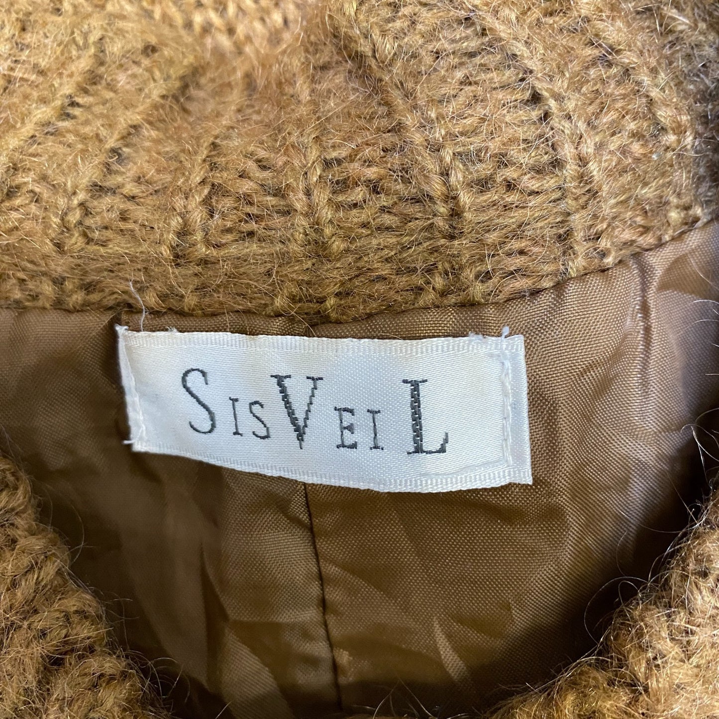 SisVeil Cardihan Jumper Womens Medium Mustard Lined Long Sleeve Button Front