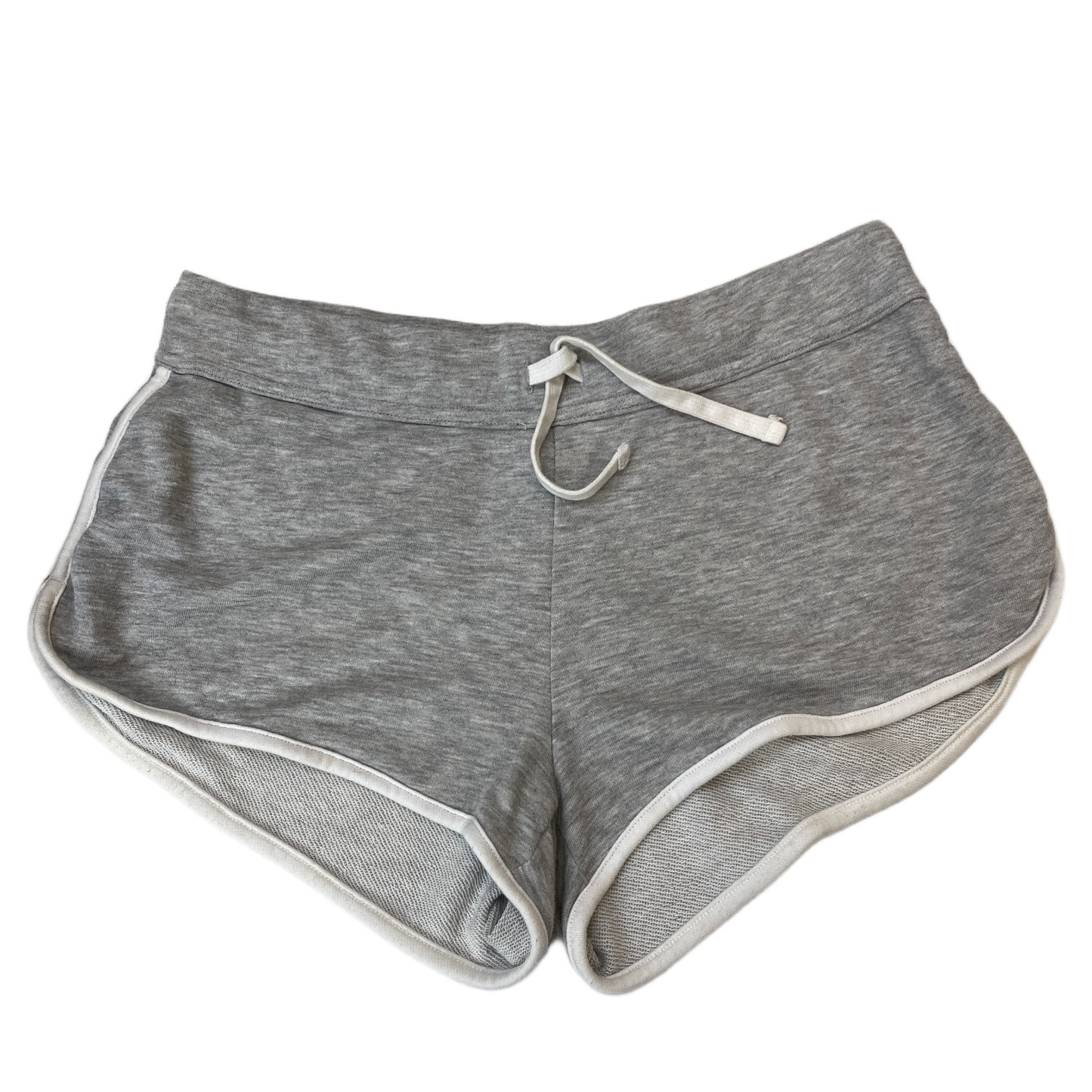 Running Sprinter Shorts Womens M 31" Waist Grey Athletic Gym Workout Dolphin Hem