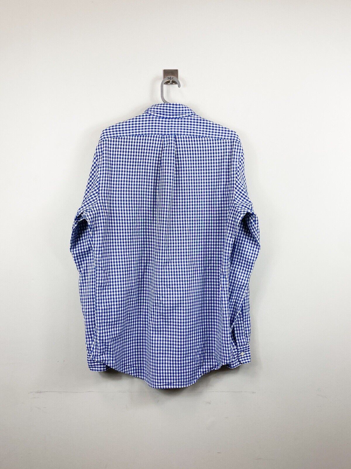 Ralph Lauren Shirt Mens M Blue Check Long Sleeve Pony