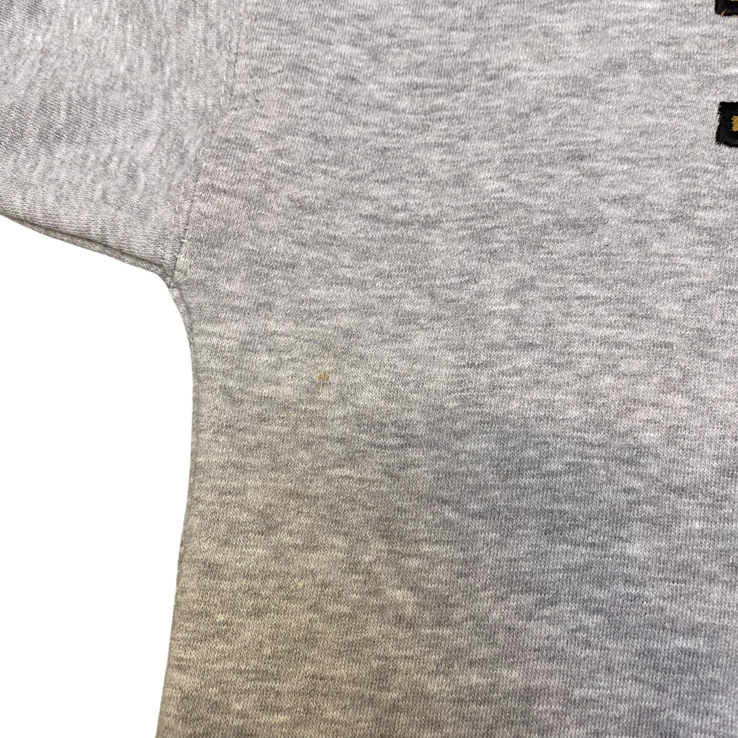 Nike Reworked Sweatshirt Mens Small Grey Embroidered Spellout Logo Crew Neck
