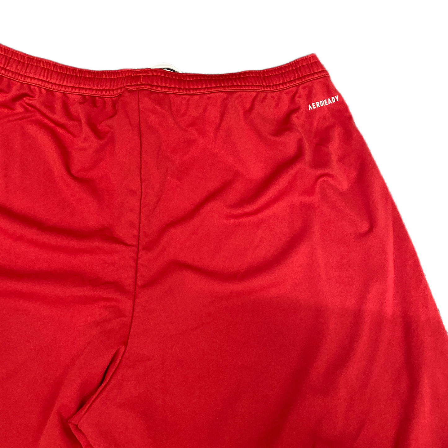 Adidas AEROREADY Football Shorts Mens S 30" Waist Red Elastic Waist Drawstring