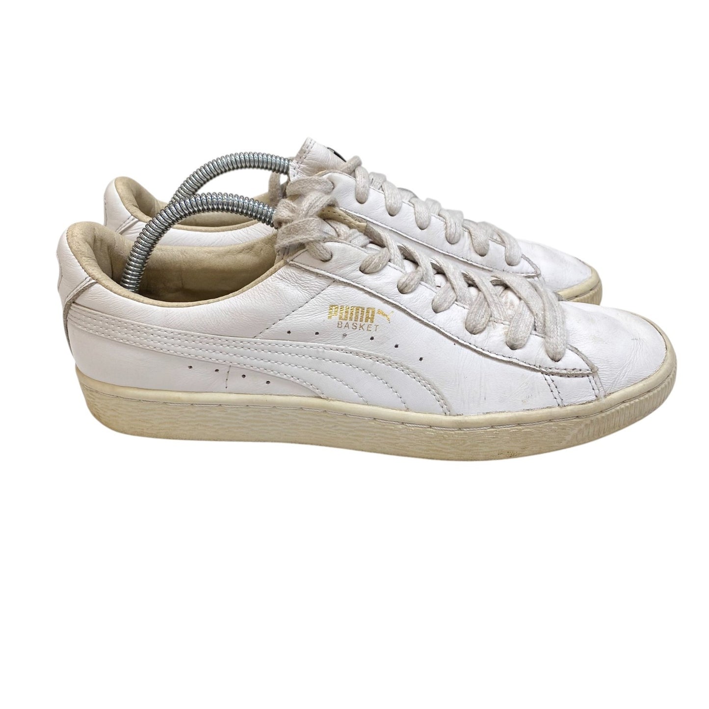 PUMA Basket Classic XXI Trainers Sneakers Mens UK 7 White Casual Low-Top Lace Up