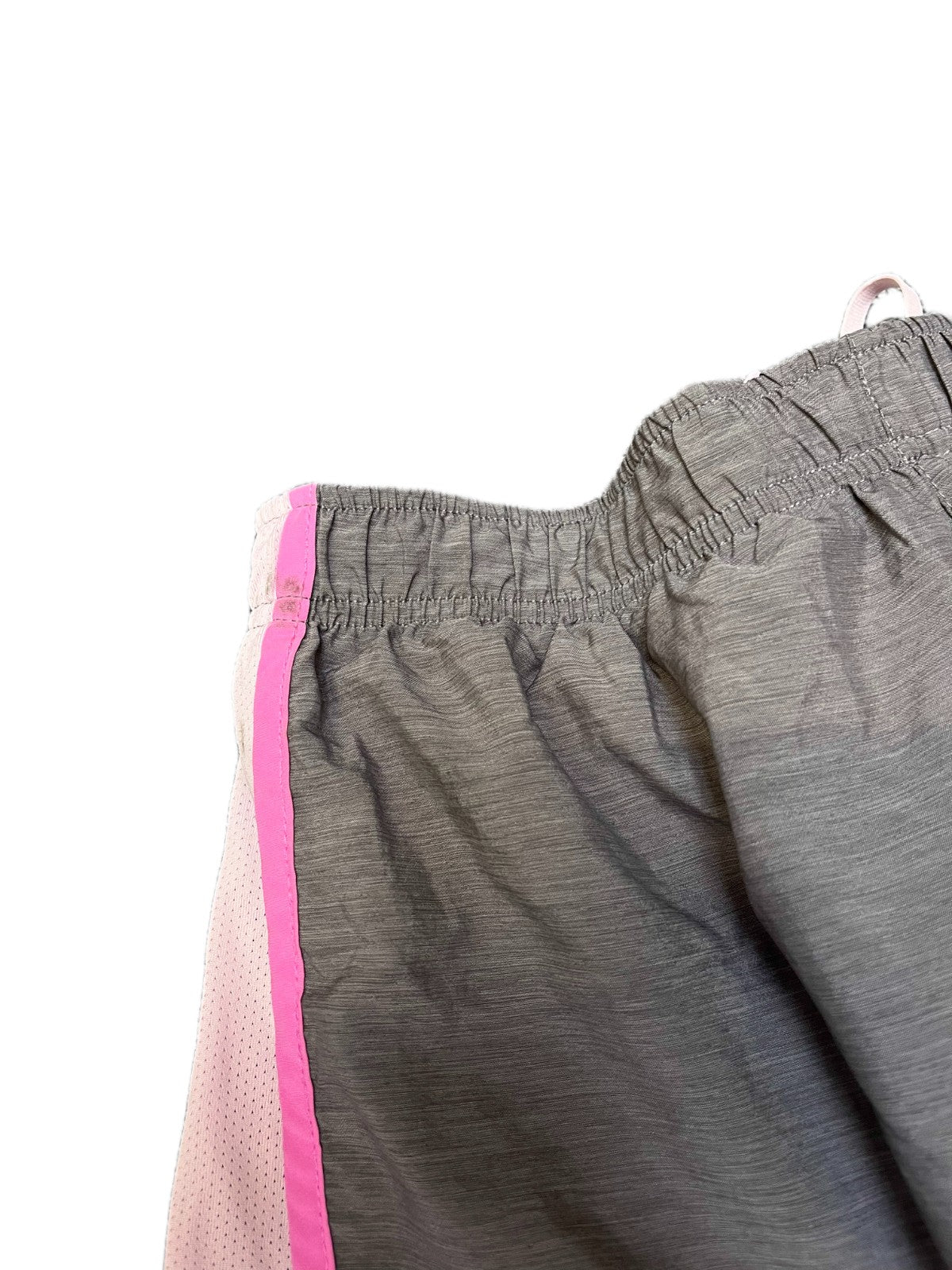Nike Running Tempo Shorts Fits as Womens Small 27" Waist Grey White Dolphin Hem