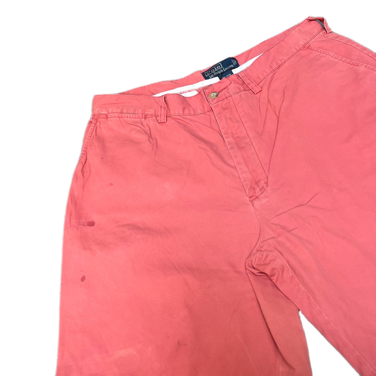 Polo Ralph Lauren Chino Shorts Fits as Mens M 32" Waist Pink Salmon Flat Front