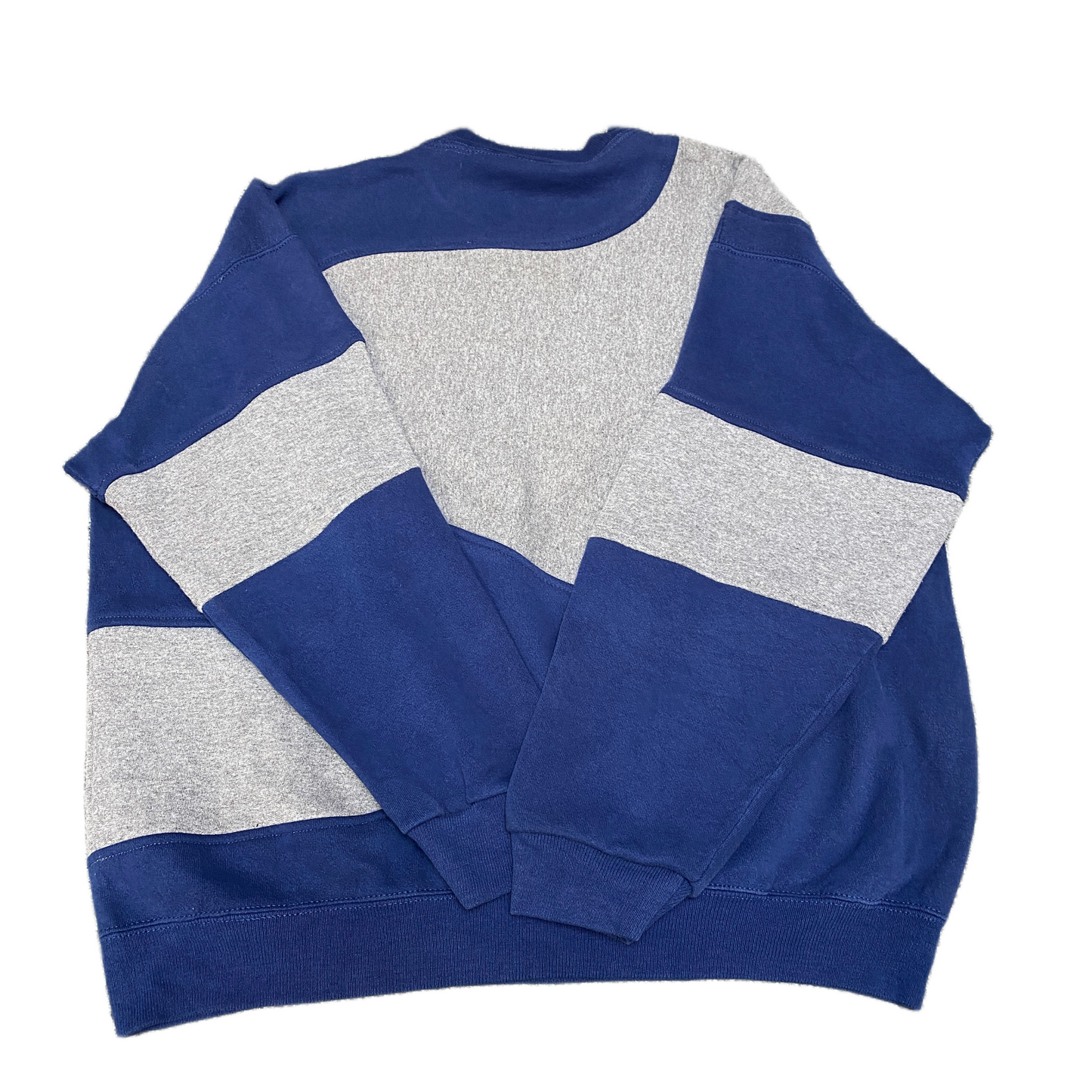 Nike Reworked Sweatshirt Mens XL Blue Grey Embroidered Spellout Logo Vintage Y2K