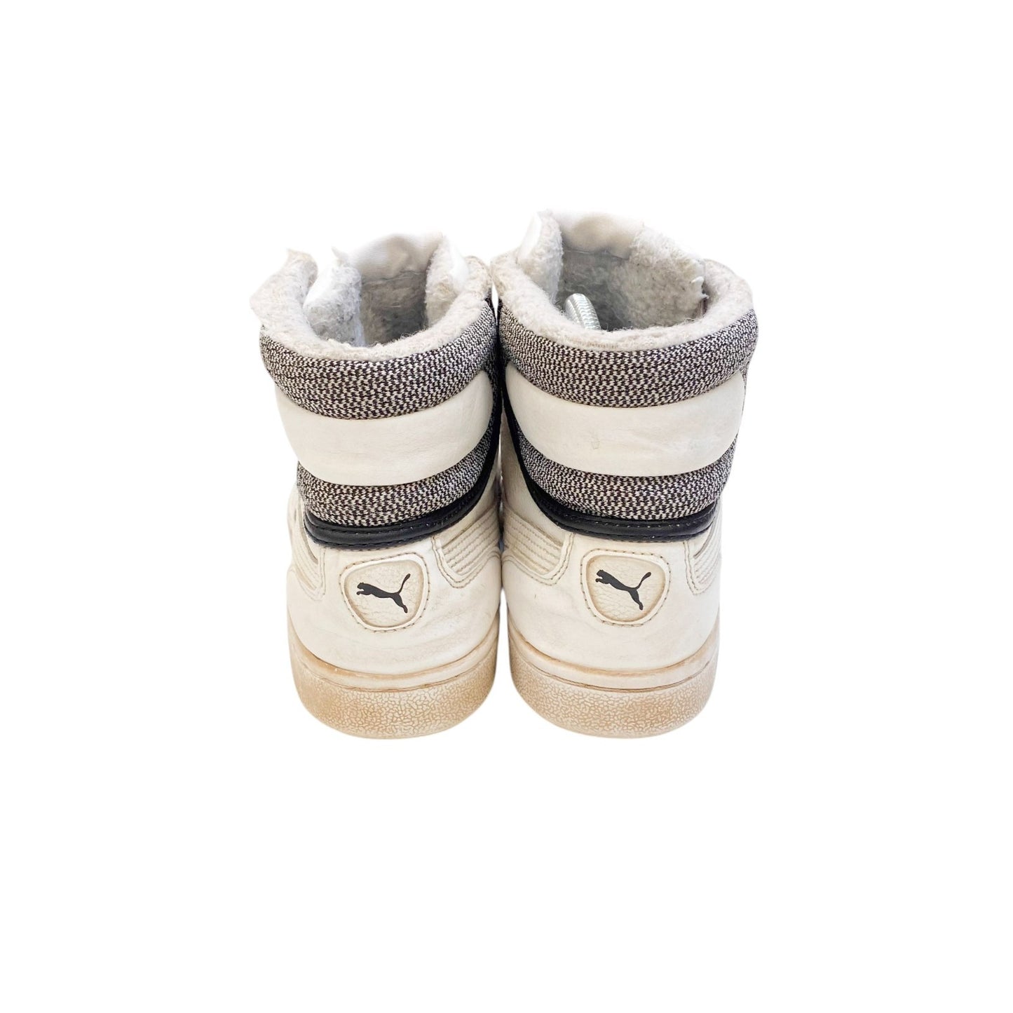 Puma Vikky Mid Deboss Athletic Sneakers Men's 6.5 White Leather Casual High Top